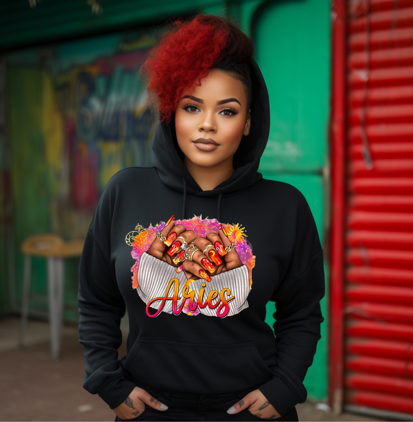 Aries nail hoodie