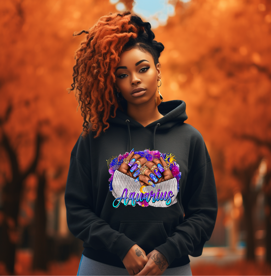 Aquarius nail hoodie