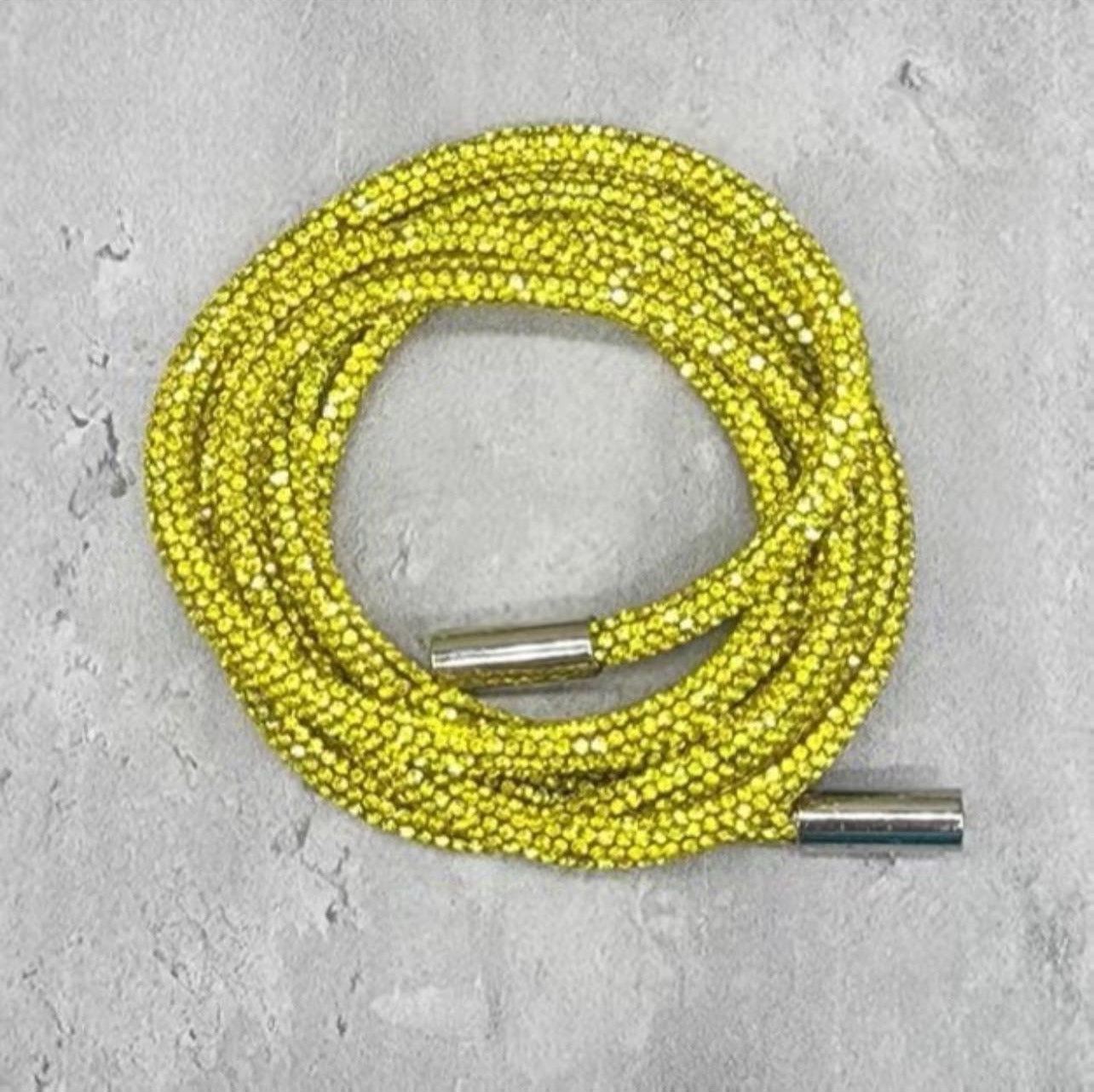 Yellow bling string hoodie
