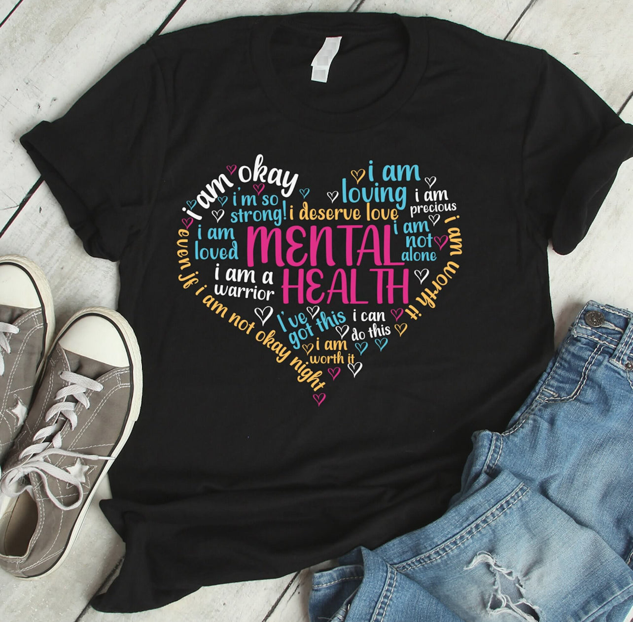 Mental health heart shirt