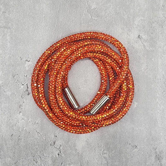 Orange bling hoodie string