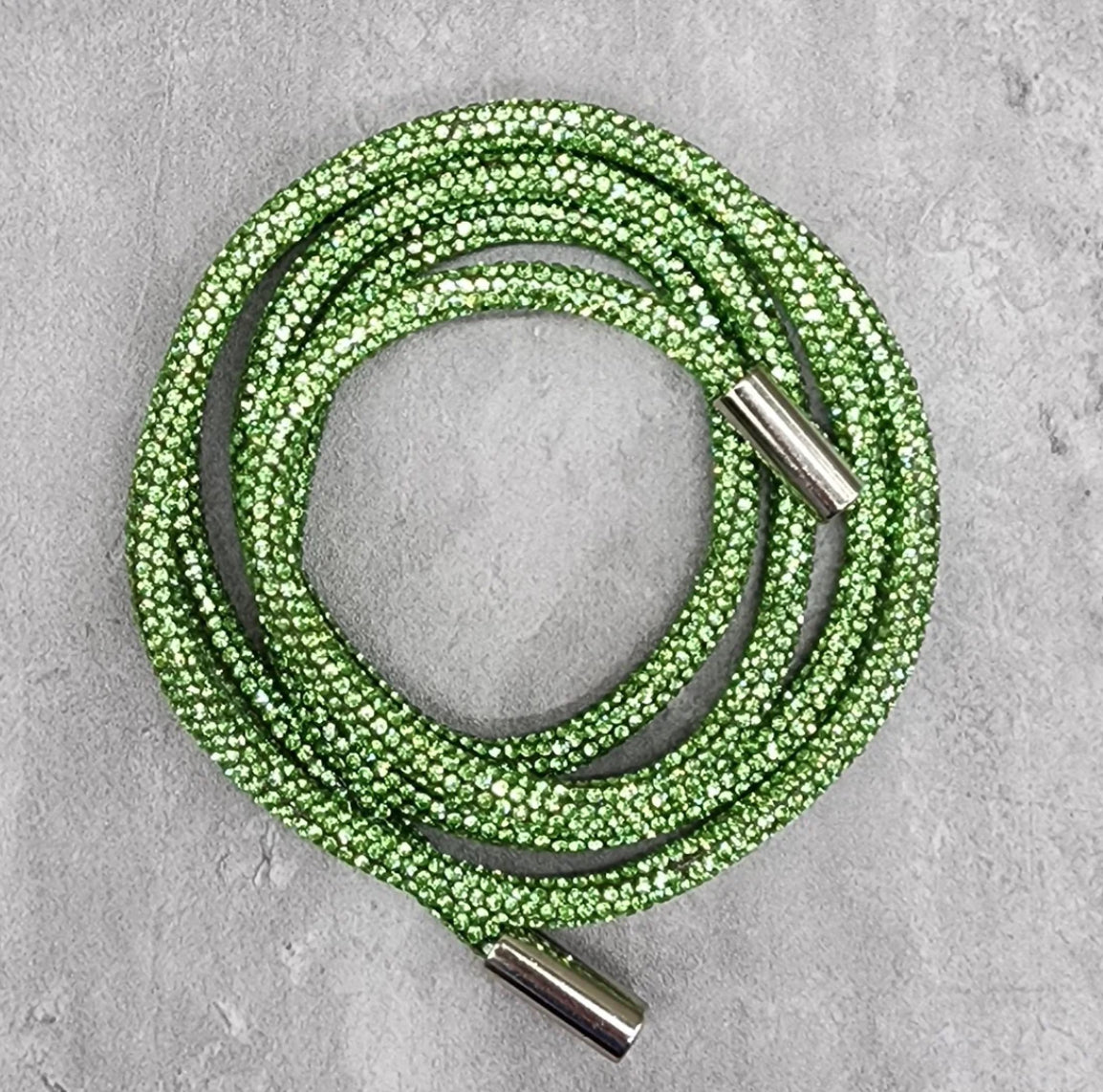 Light green bling hoodie string