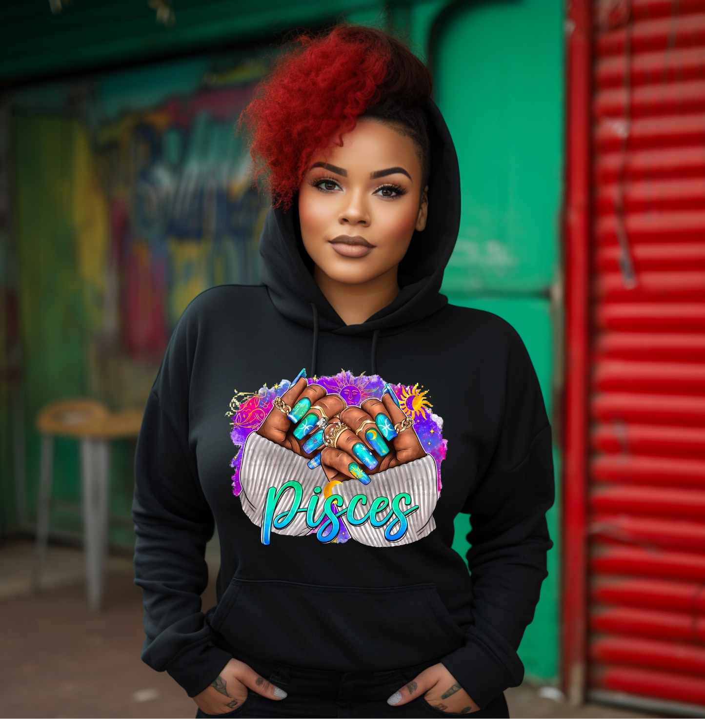 Pisces nail hoodie