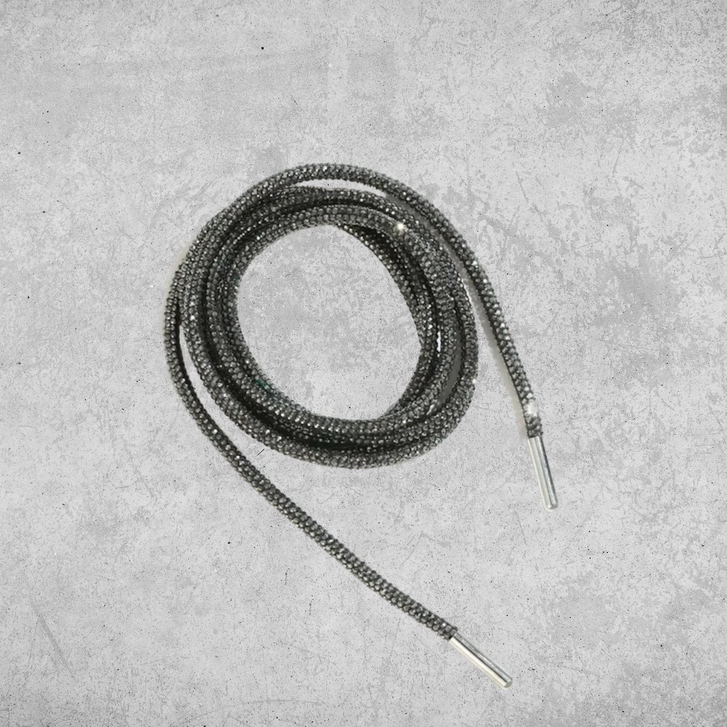 Hematite (dark silver) bling hoodie string