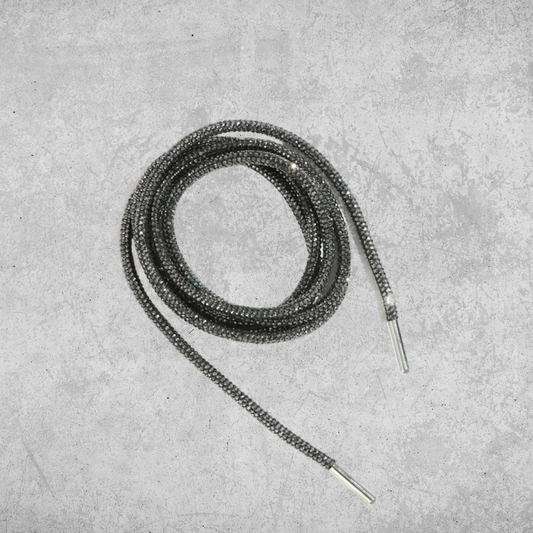 Hematite (dark silver) bling hoodie string