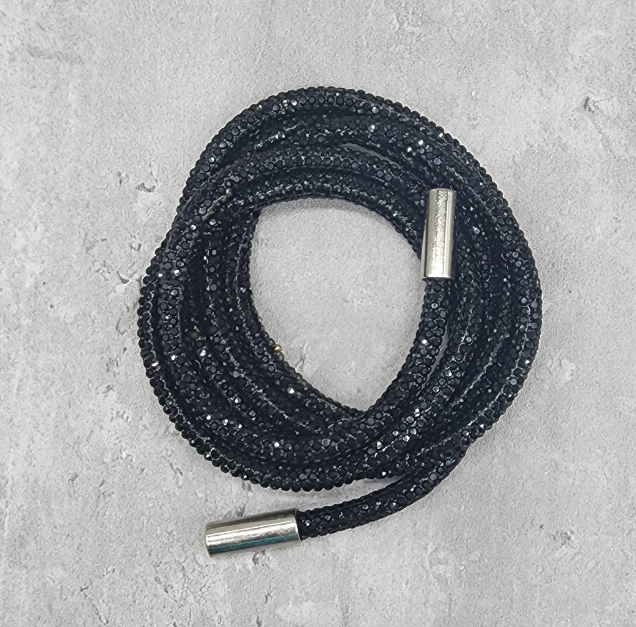 Black bling hoodie string