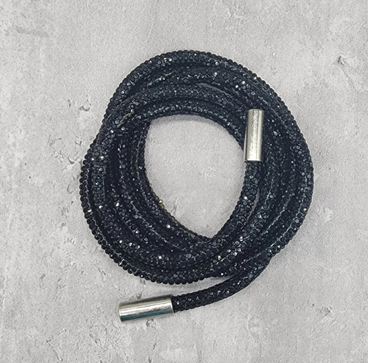 Black bling hoodie string