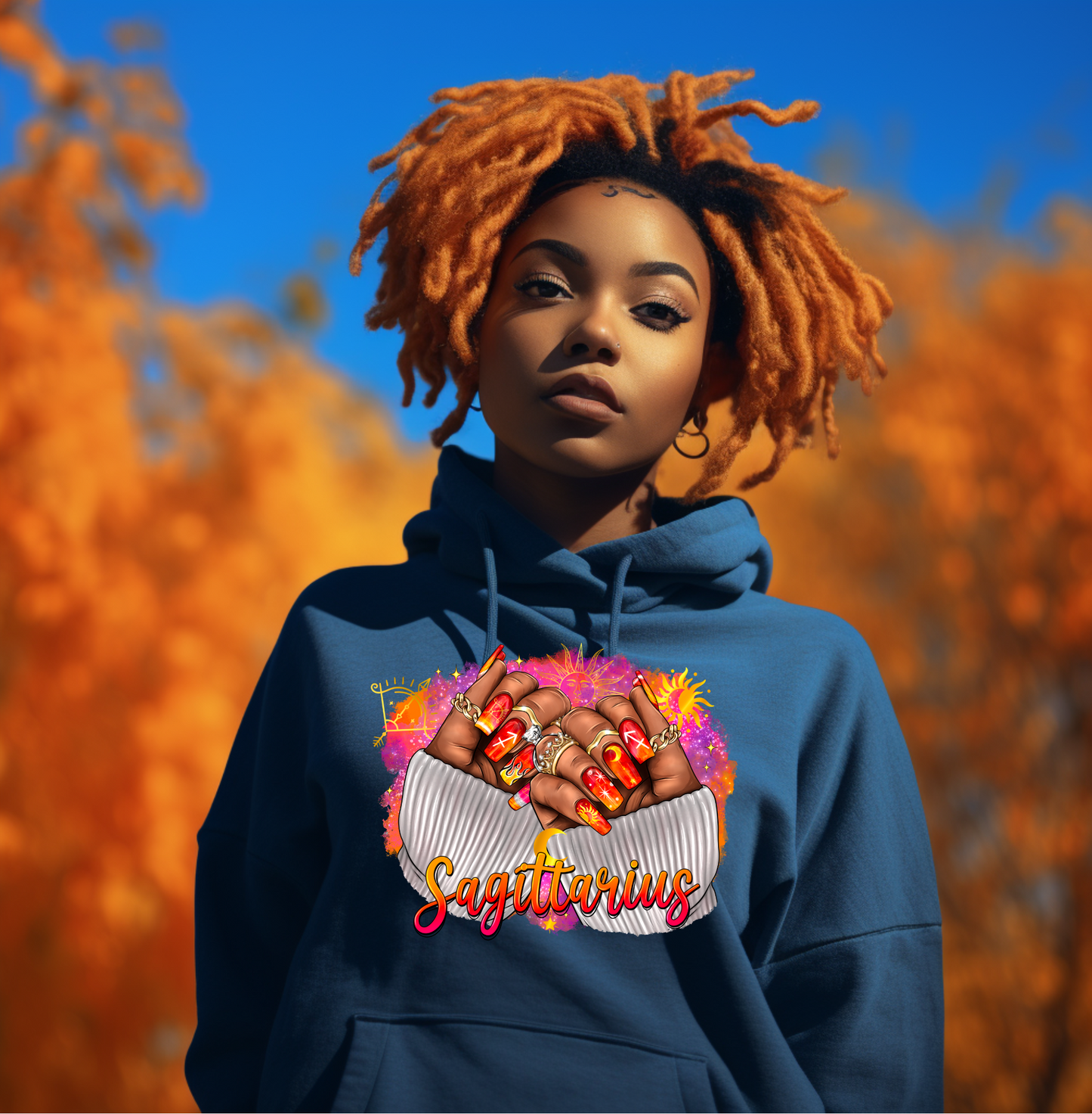 Sagittarius nail hoodie
