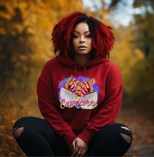 Capricorn nail hoodie